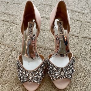 Badgley Mischka | Blush Pink Embellished Heels
